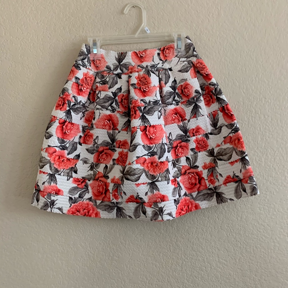 Elastic Floral Skirt